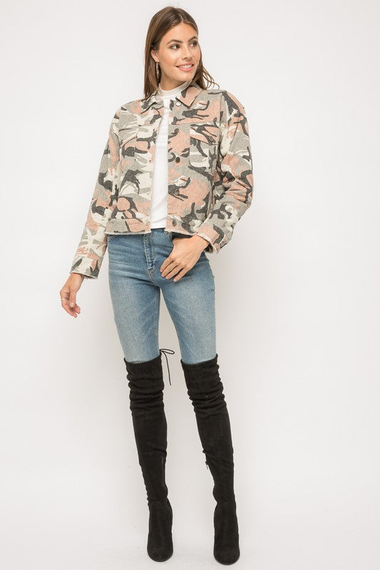 MYSTREE Camo Shirt Jacket