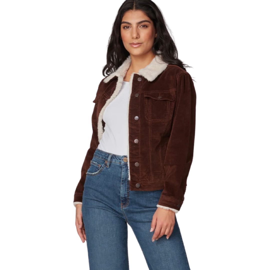 Corduroy sherpa hot sale jacket women's