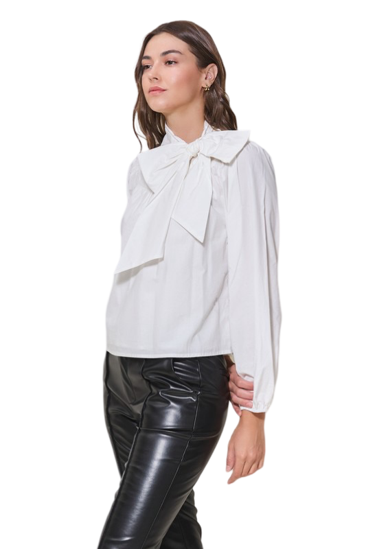 Apparel- Able Bow Front Dressy Blouse