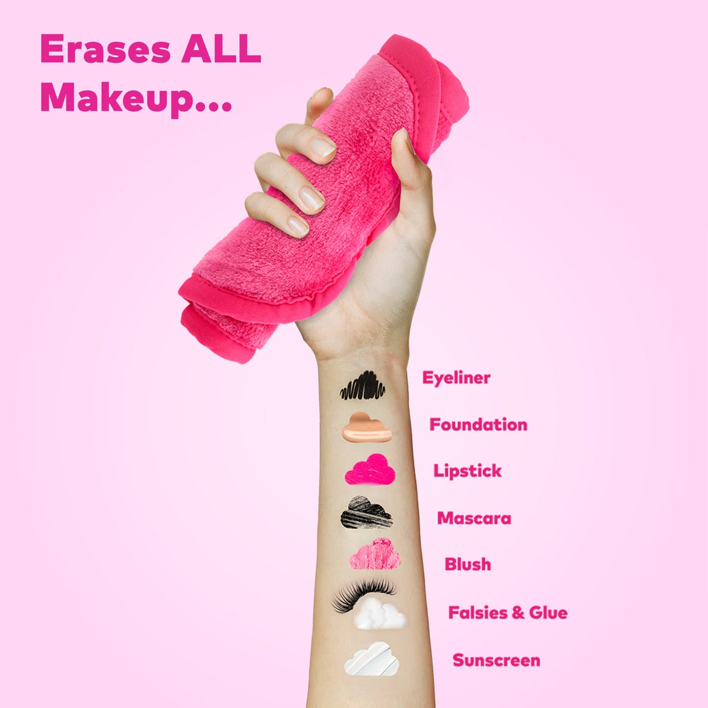 Face- MakeUp Eraser Original Pink MakeUp Eraser PRO