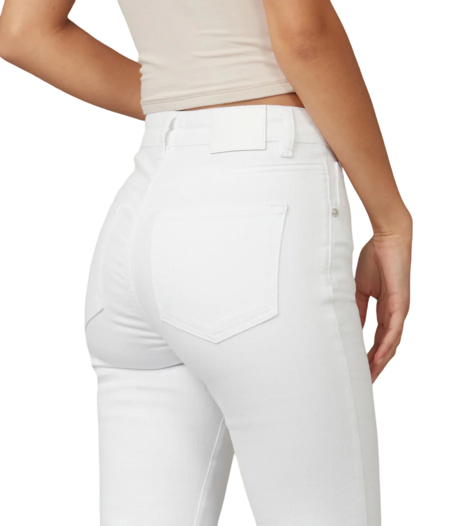 Apparel- Lola DENVER WHT High Rise Straight Jeans