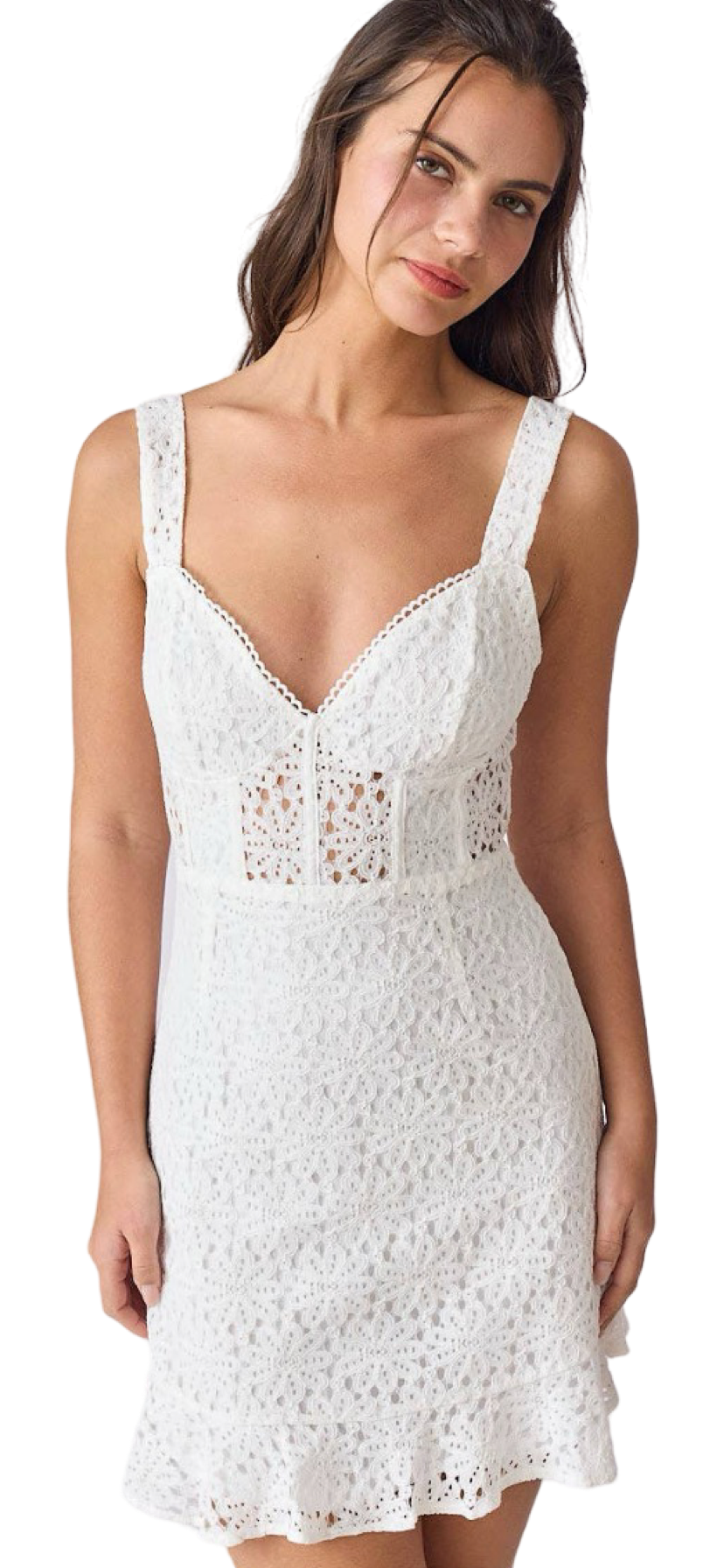 Apparel- Papermoon Kinsley Lace Corset Mini Sleeveless Dress