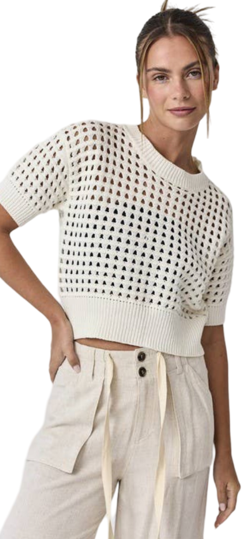 Apparel- Papermoon Alina Cropped Crochet Top