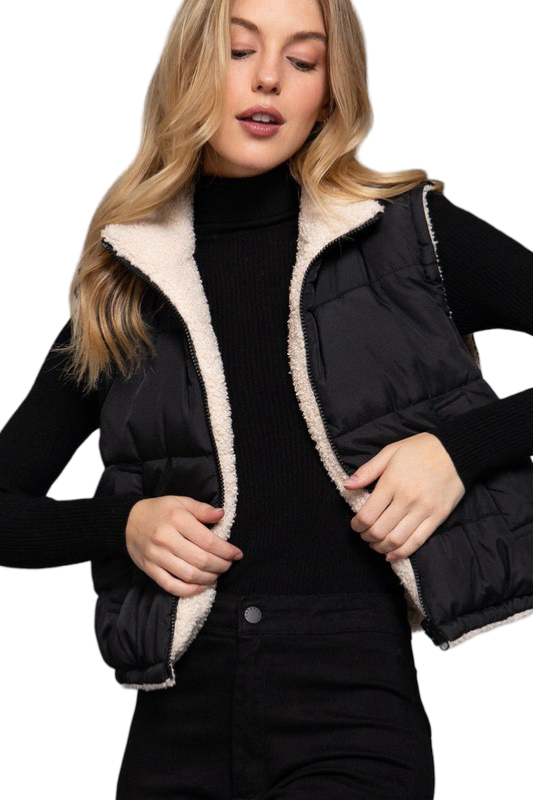 Apparel- Active Basic Reversible padded Fur Jacket