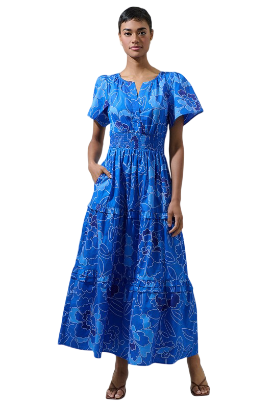 Apparel- Sugarlips Maris Tiered Palmer Tiered Maxi Dress