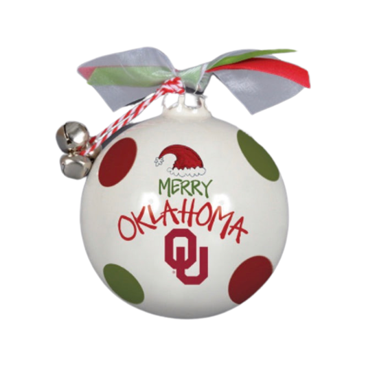 Ornaments- Magnolia Lane OU Santa Hat Ornament