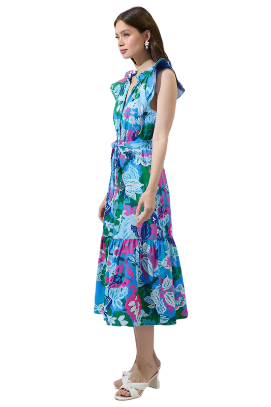 Apparel- Sugarlips Lavera Floral Button Down Midi Dress