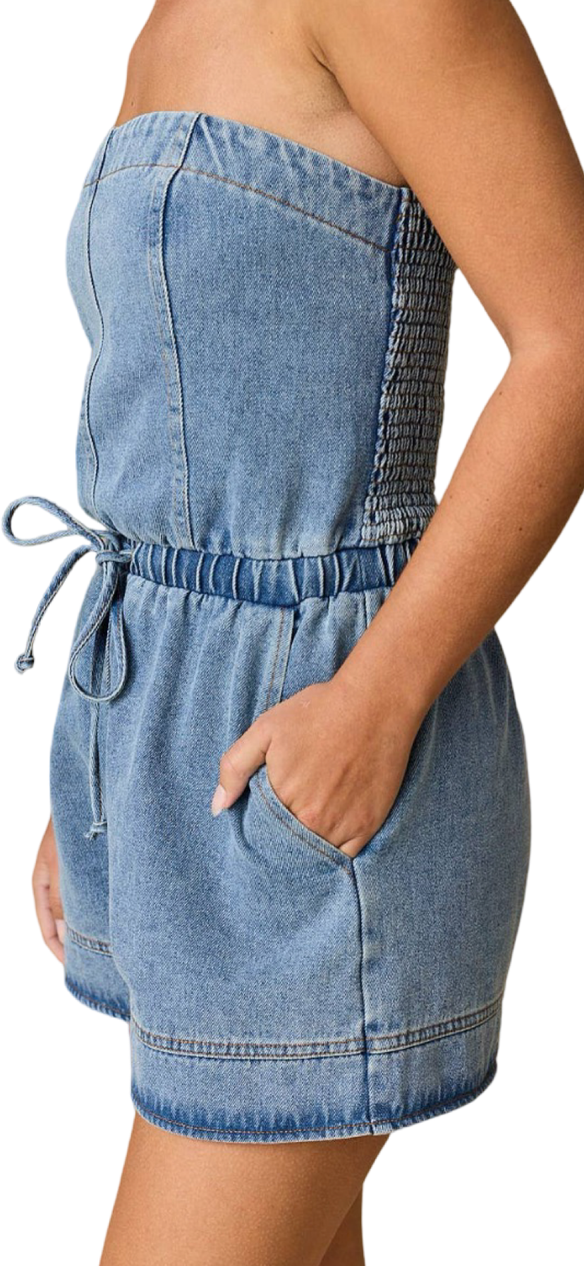 Apparel-Papermoon Hailey Tube Jean Romper