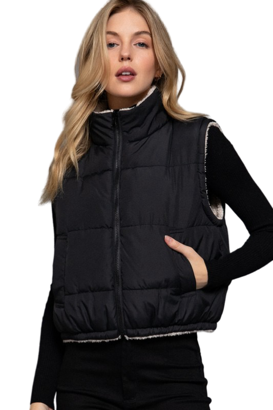 Apparel- Active Basic Reversible padded Fur Jacket