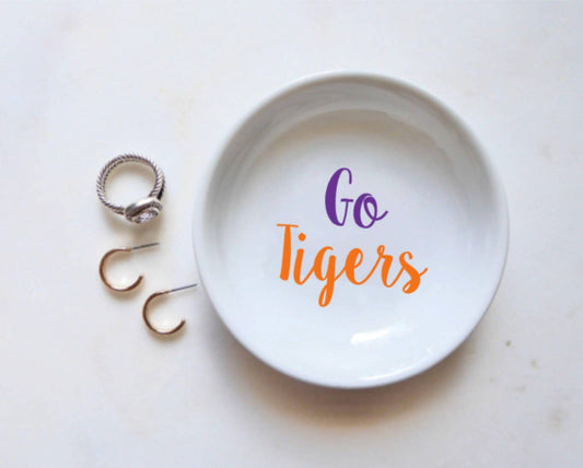 Ring Holder- CourtPerkDesign Go Tigers Ring Dish / Clemson University