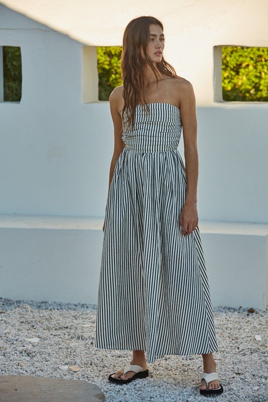 Apparel- By Together Promenade Striped Tube Maxi Dress