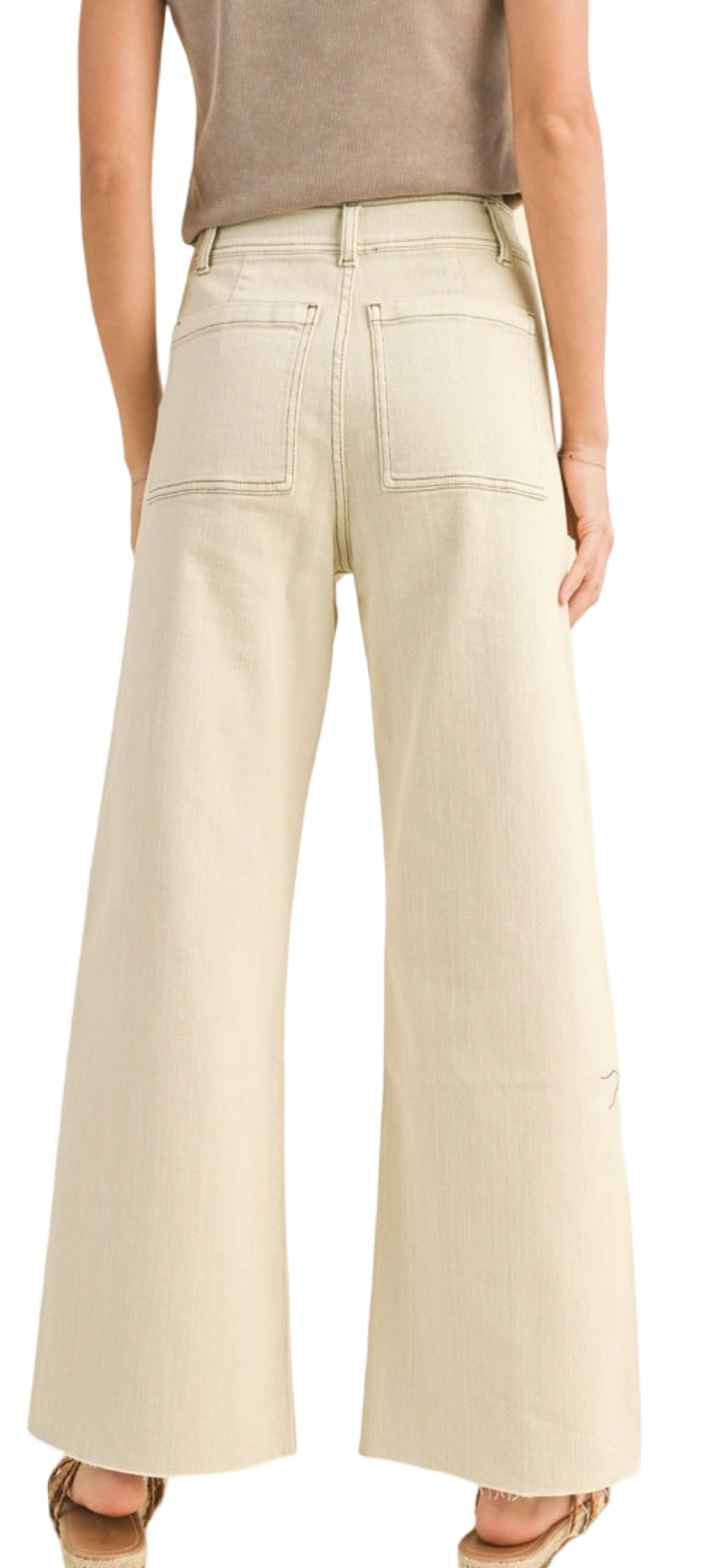 Apparel- MIOU MUSE Straight Wide Leg Pants with Front Pockets