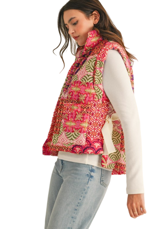 Apparel- En Merci Patchwork Quilted Vest