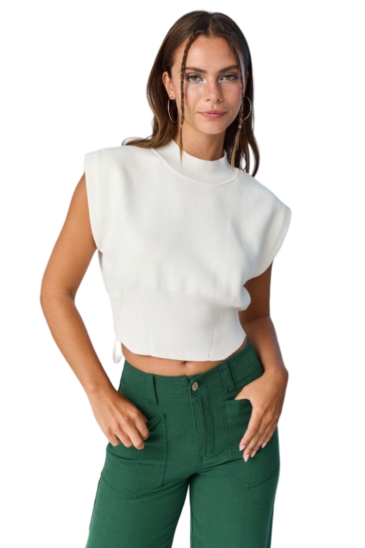 Apparel- Papermoon Kimberly Mock Neck Sleeveless Top