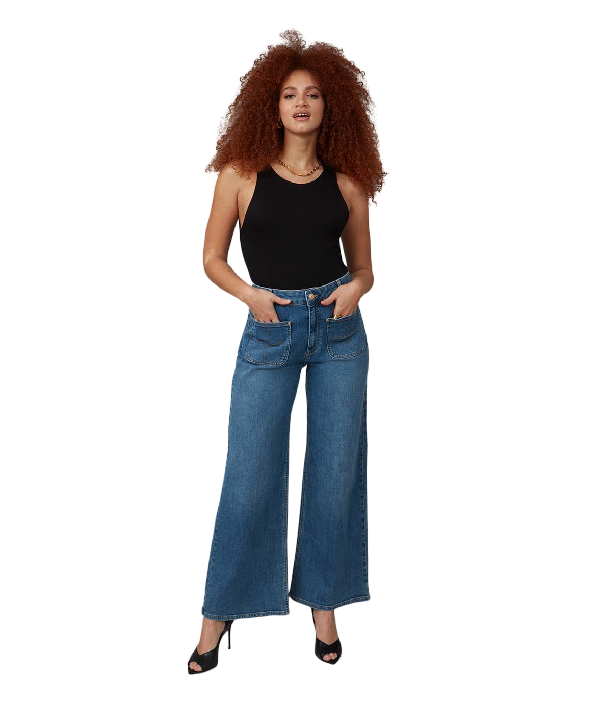 Apparel- Lola MILAN-RCB High Rise Wide Leg Jeans 31" Inseam