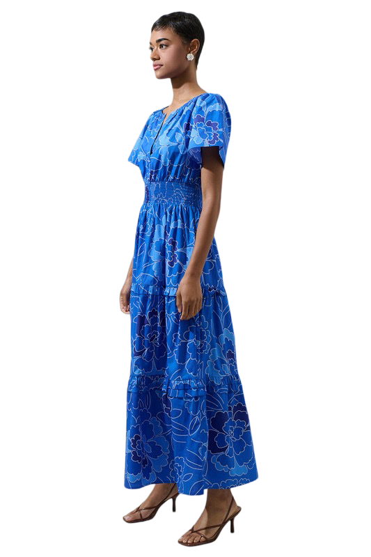 Apparel- Sugarlips Maris Tiered Palmer Tiered Maxi Dress