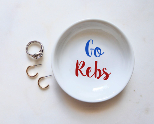 Ring Holder- CourtPerkDesign Go Rebs Ring Dish / University Of Mississippi / Ole Miss