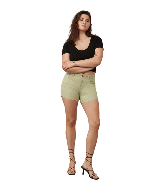 Apparel- Lola LIANA SAGE High Rise Denim Shorts