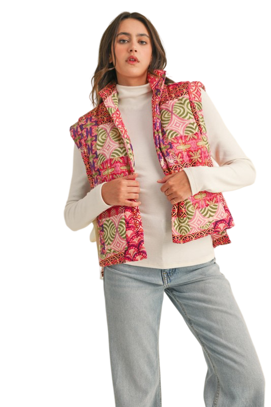 Apparel- En Merci Patchwork Quilted Vest