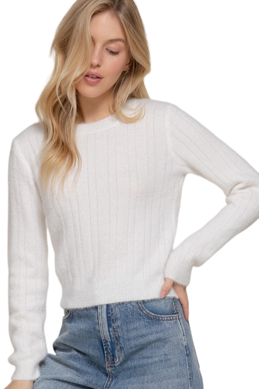 Apparel- Active Basic Long Sleeve Crew Neck Sweater Top