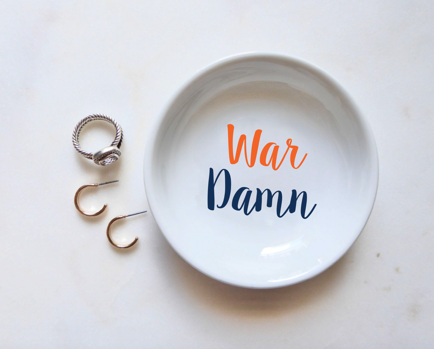 Ring Holder- CourtPerkDesign War Damn Ring Dish / Auburn University Eagles