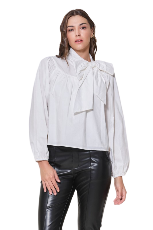 Apparel- Able Bow Front Dressy Blouse