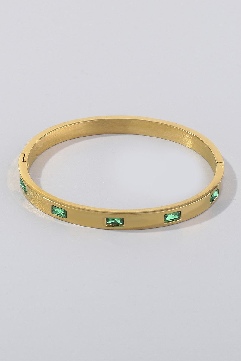 Bracelets- M&E Bling Gold CZ Bangles