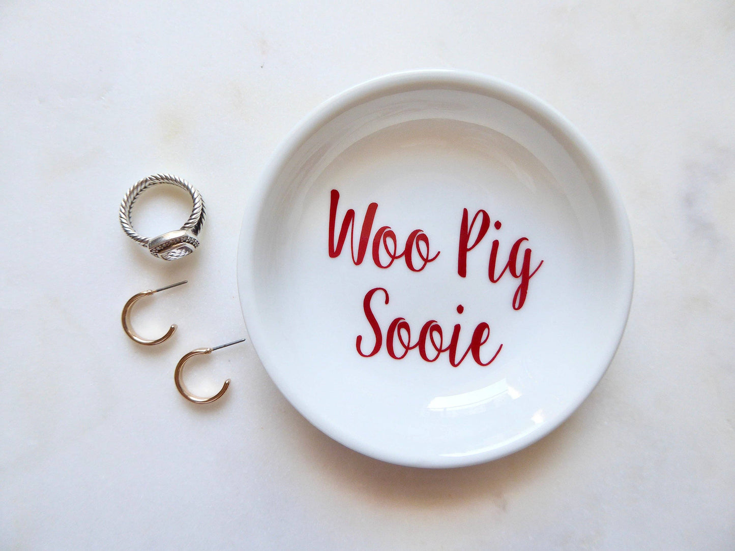 Ring Holder- CourtPerkDesign Woo Pig Sooie Ring Dish / University Of Arkansas