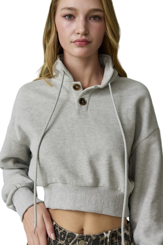 Apparel- Papermoon Sofia Loose Fit Cropped Length Sweatshirt