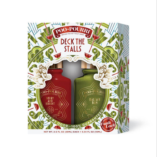 Home- Poo Pourri Holiday Deck The Stalls 2oz Boxed Set Poo~