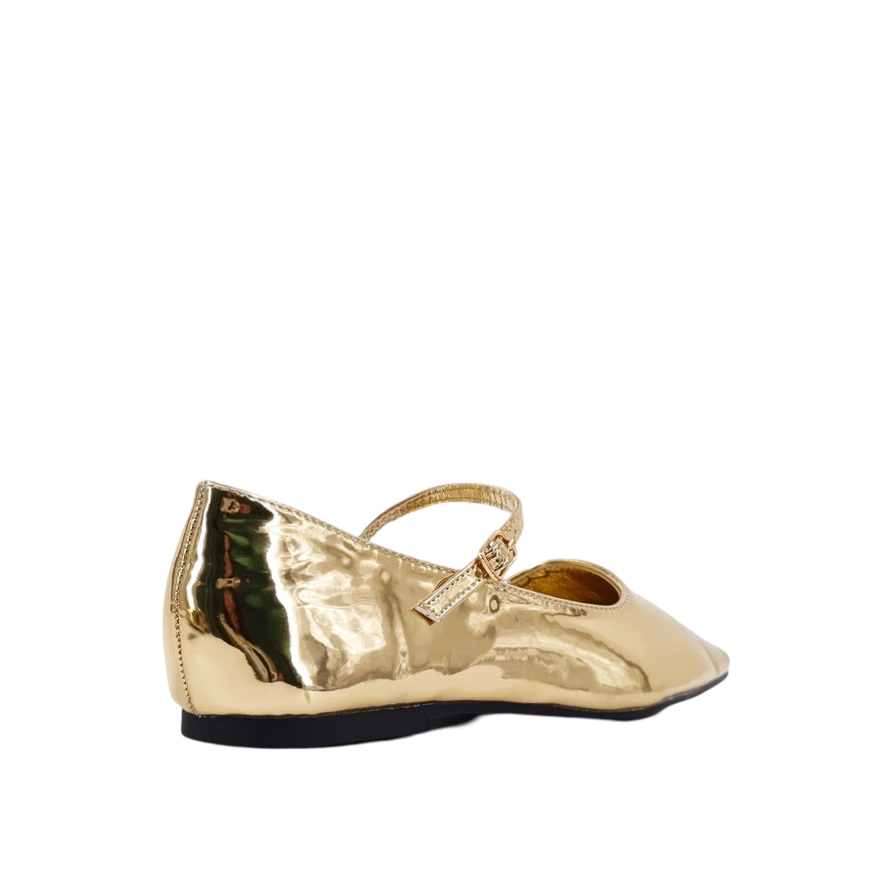 Shoes- Shu Shop Addison Gold Ballerina Flat