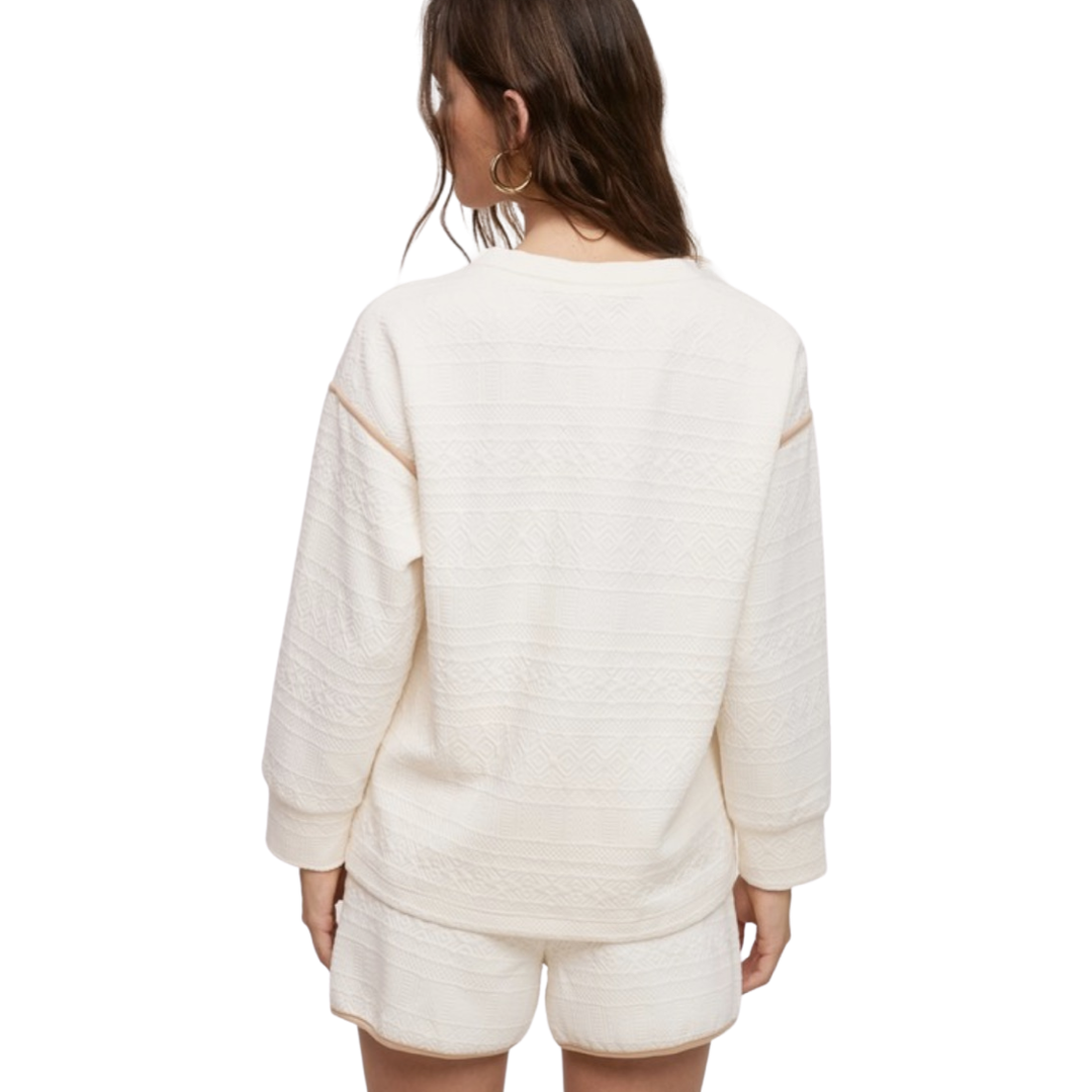 Apparel- Fanco Oversized Quilted Sweatshirt