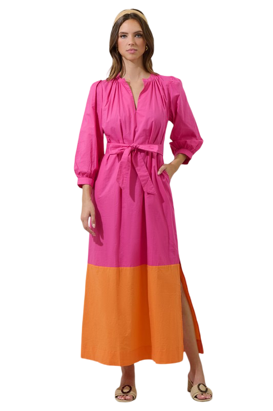 Apparel- Sugarlips Mayfield Bay Color Block Maxi Dress