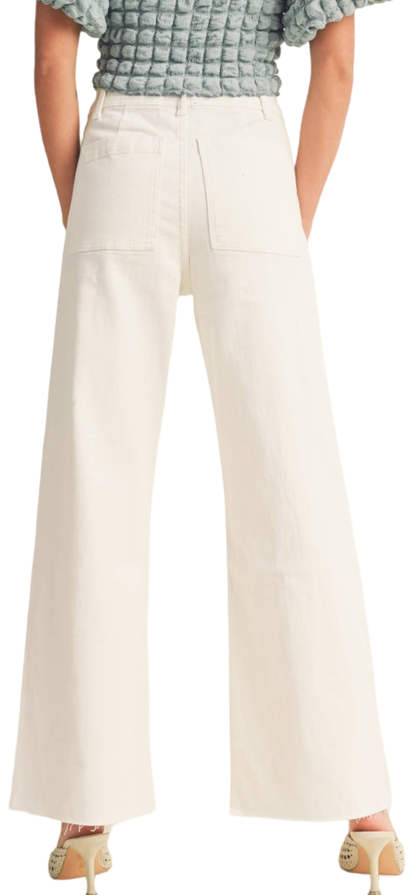 Apparel- MIOU MUSE Straight Wide Leg Pants with Front Pockets