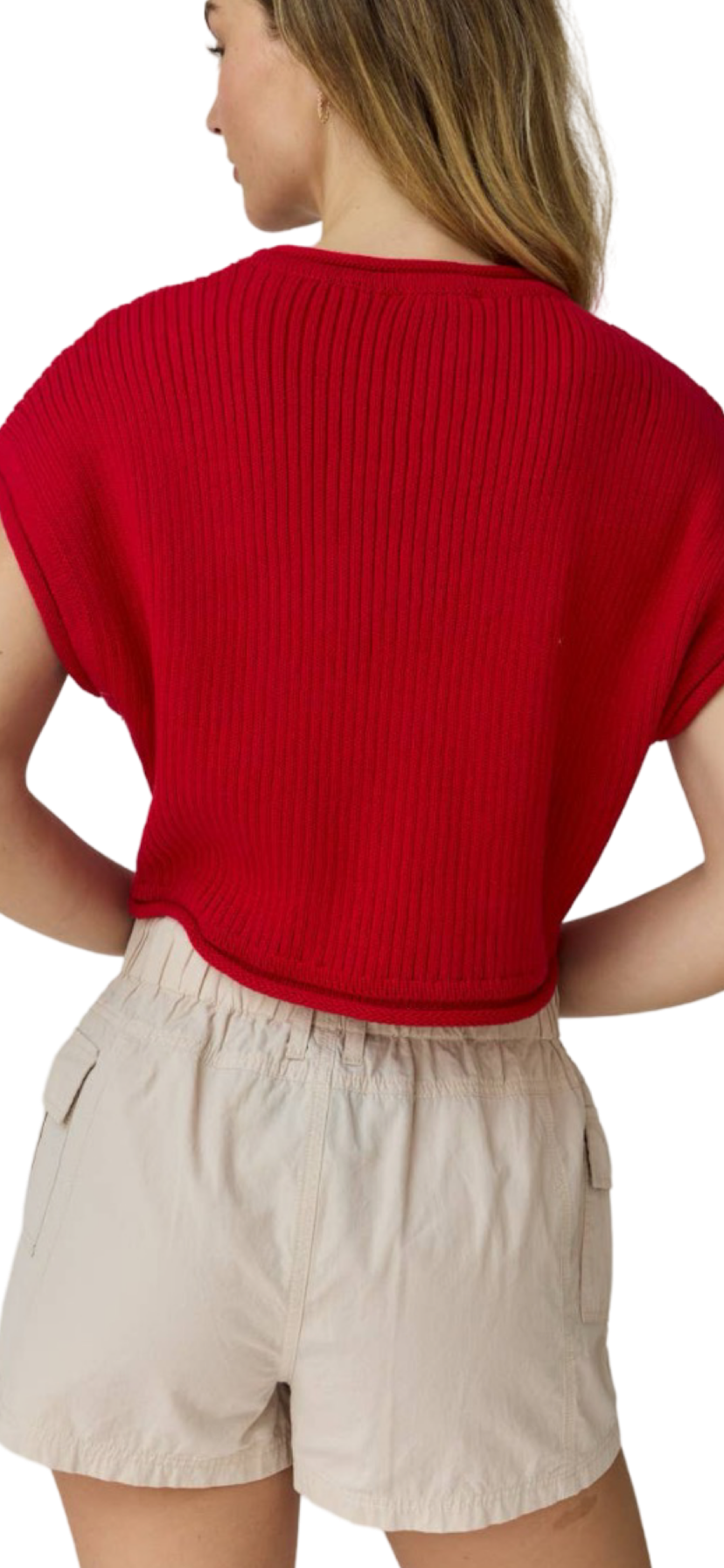 Apparel- Papermoon Olivia Cropped Rib Knit Top