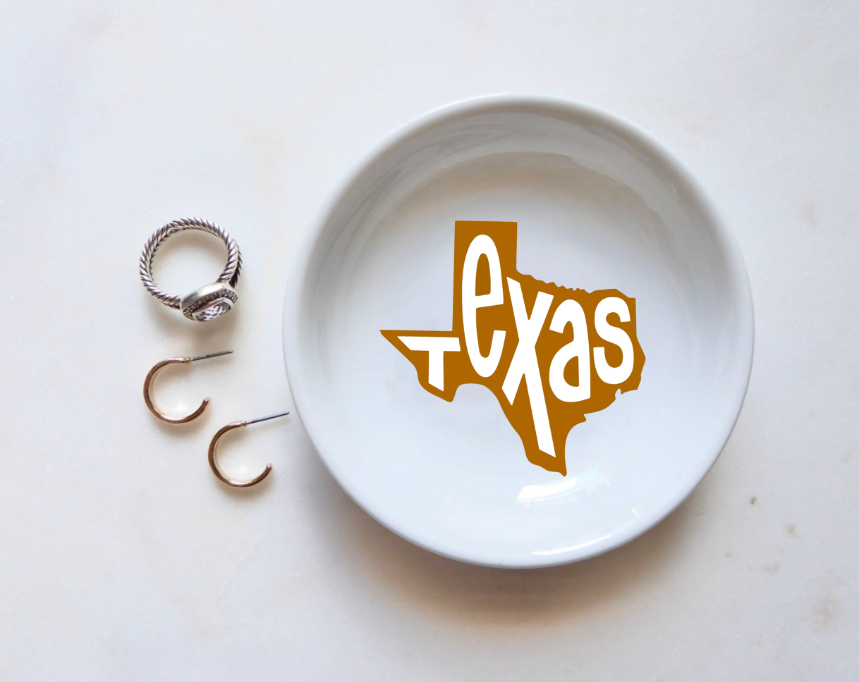 Ring Holder- CourtPerkDesign Texas Ring Dish / University of Texas