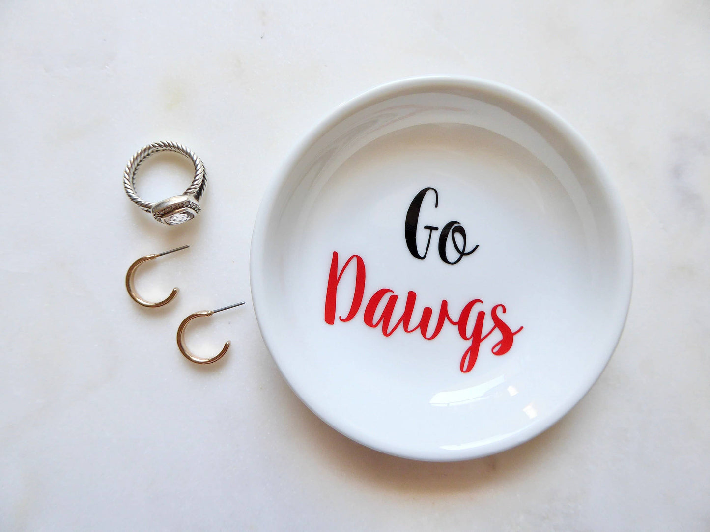 Ring Holder- CourtPerkDesign Go Dawgs Ring Dish / University Of Georgia