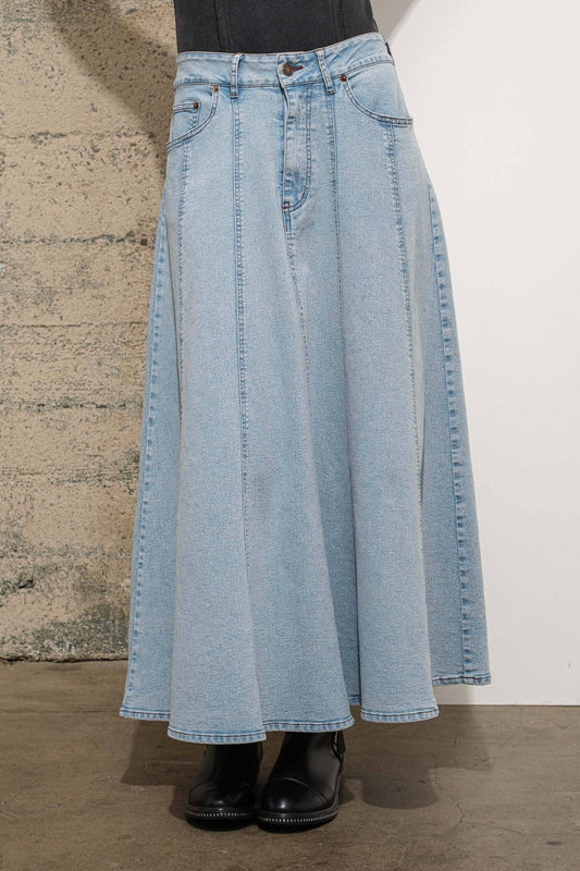 Apparel- Blue B. High Waist Vintage Full Long Skirt