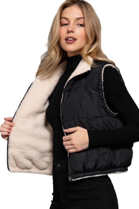 Apparel- Active Basic Reversible padded Fur Jacket