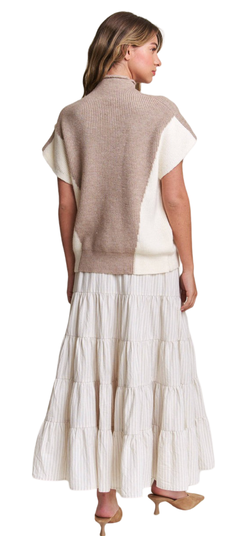 Apparel- In The Beginning Colorblock Knit Sweater Vest