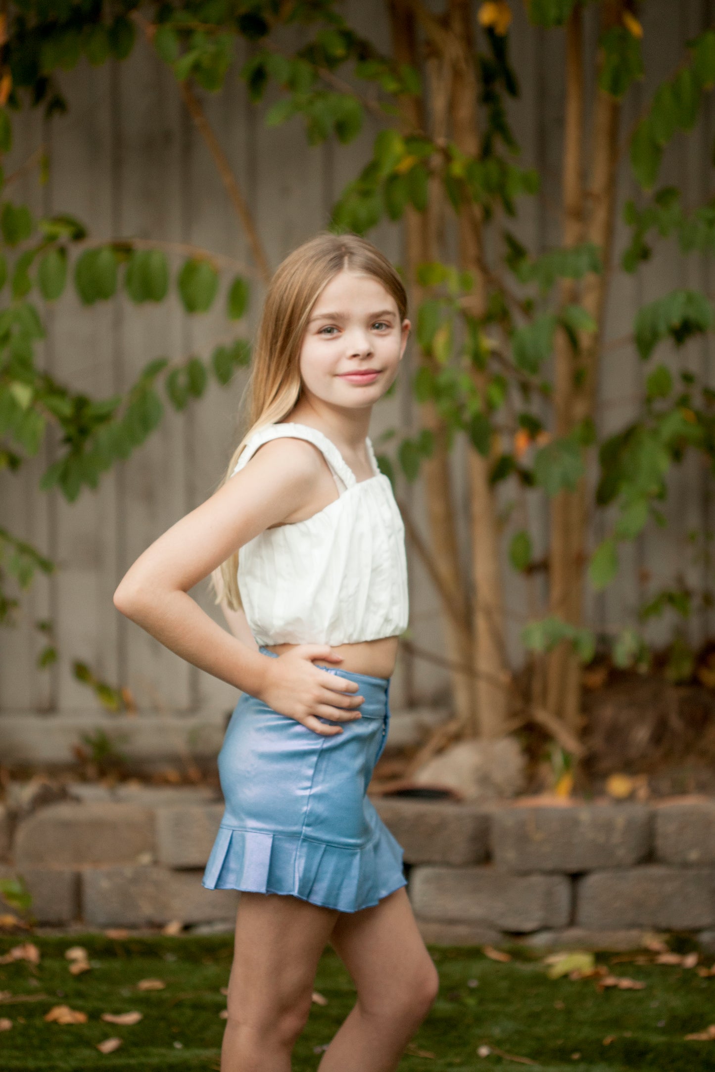 Girls- Little Olin Pleated Mini Skirt