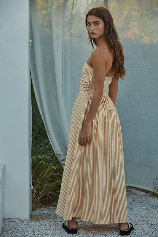 Apparel- By Together Promenade Striped Tube Maxi Dress