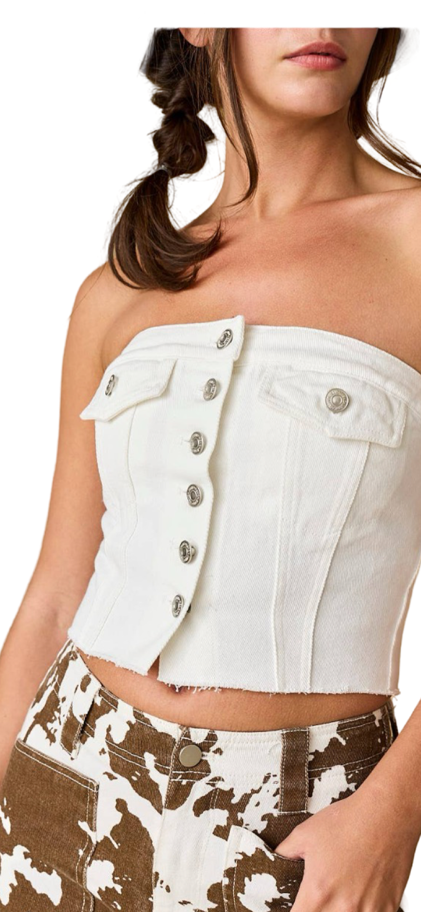 Apparel- Papermoon Kaylani Denim Corset Top