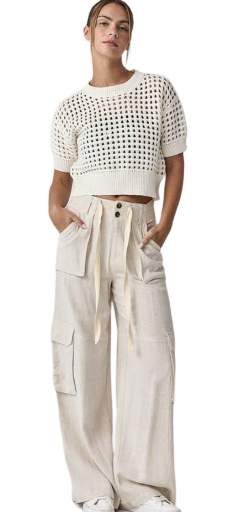 Apparel- Papermoon Alina Cropped Crochet Top