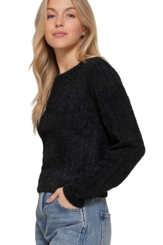 Apparel- Active Basic Long Sleeve Crew Neck Sweater Top