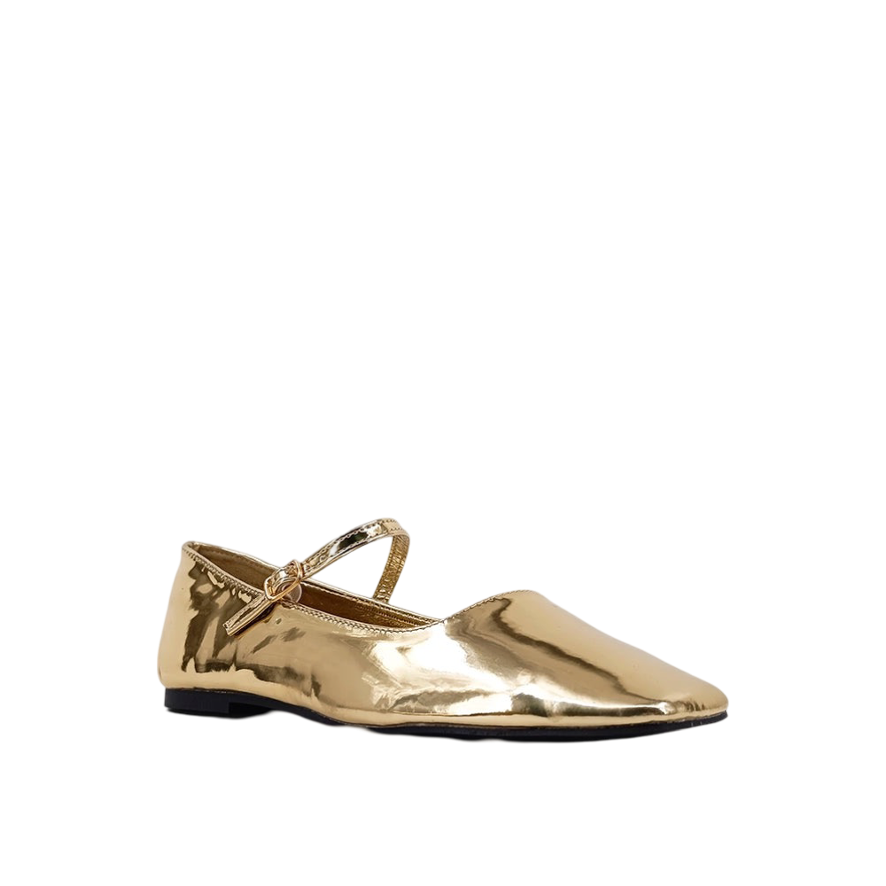 Shoes- Shu Shop Addison Gold Ballerina Flat