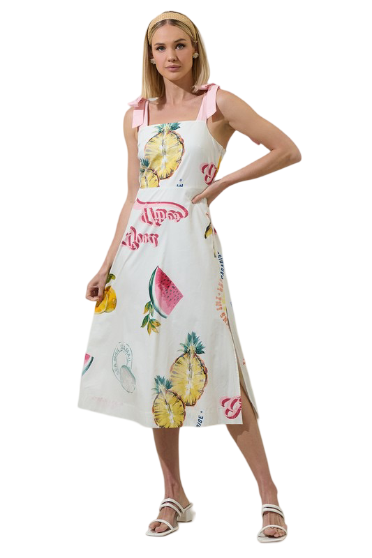 Apparel- Sugarlips Zahara Island Smocked Tiered Midi Dress