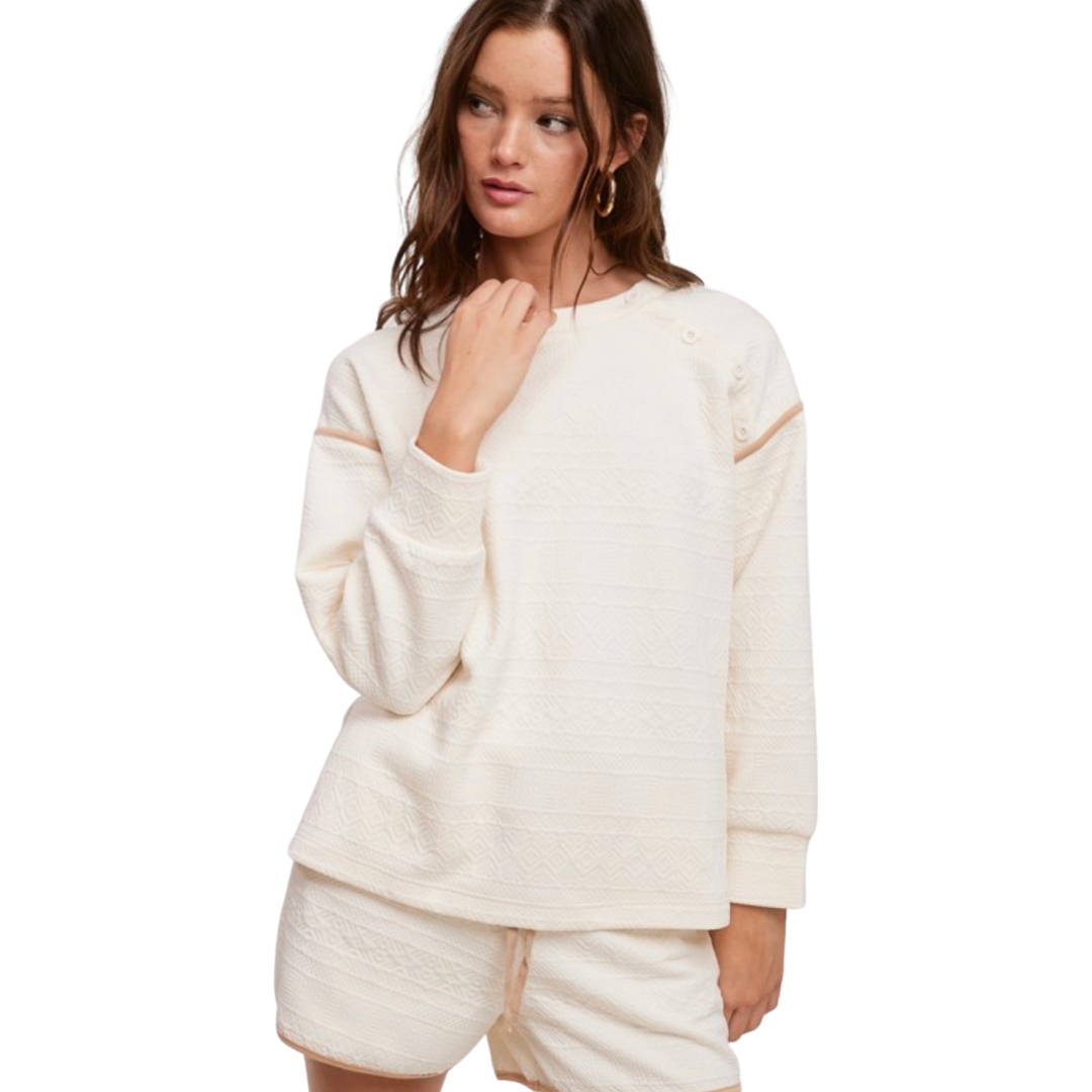 Apparel- Fanco Oversized Quilted Sweatshirt