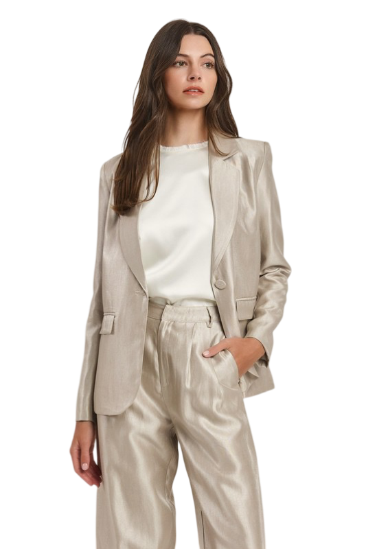 Apparel- Able Shiny Twill Blazer