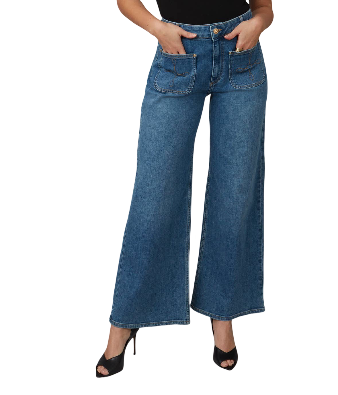 Apparel- Lola MILAN-RCB High Rise Wide Leg Jeans 31" Inseam